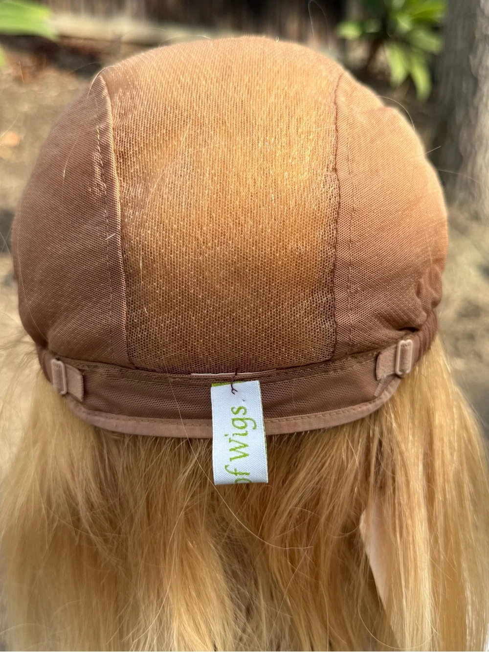 Human hair blonde Layered Women's Wig - medical cap